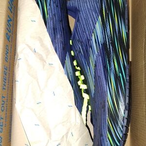 Brook Navy and Lime Athletic Shoes